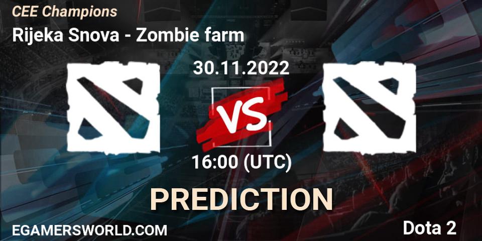 Pronóstico Rijeka Snova - Zombie farm. 30.11.22, Dota 2, CEE Champions