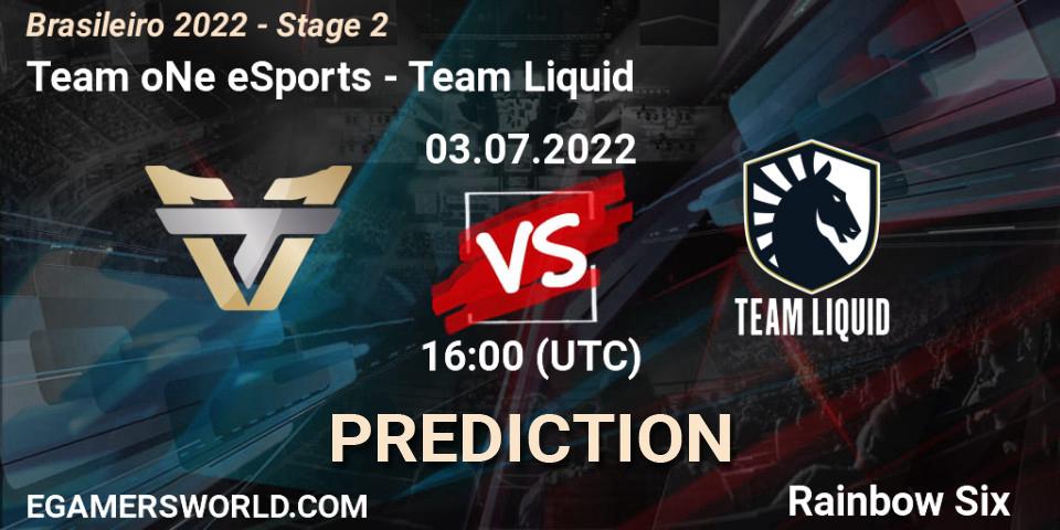 Pronóstico Team oNe eSports - Team Liquid. 03.07.2022 at 16:00, Rainbow Six, Brasileirão 2022 - Stage 2