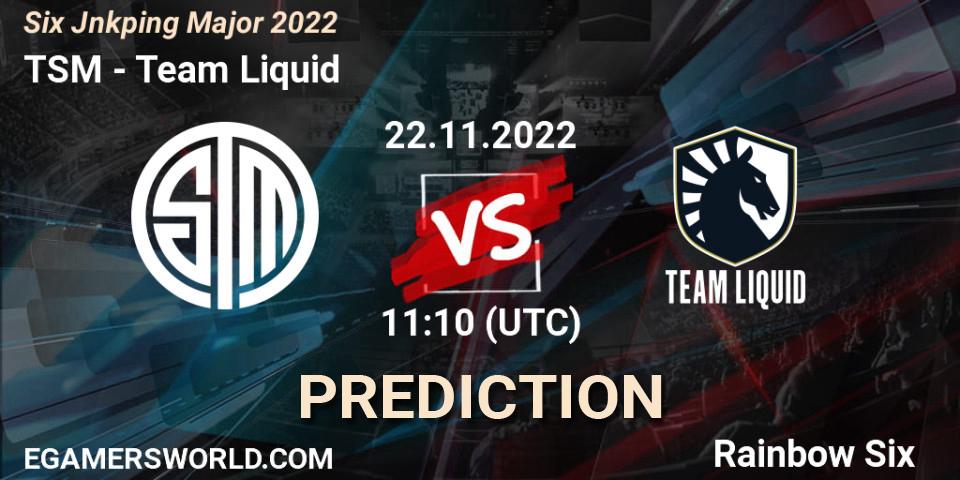 Pronóstico TSM - Team Liquid. 23.11.22, Rainbow Six, Six Jönköping Major 2022