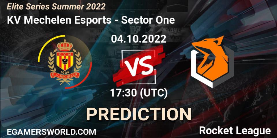 Pronóstico KV Mechelen Esports - Sector One. 04.10.22, Rocket League, Elite Series Summer 2022