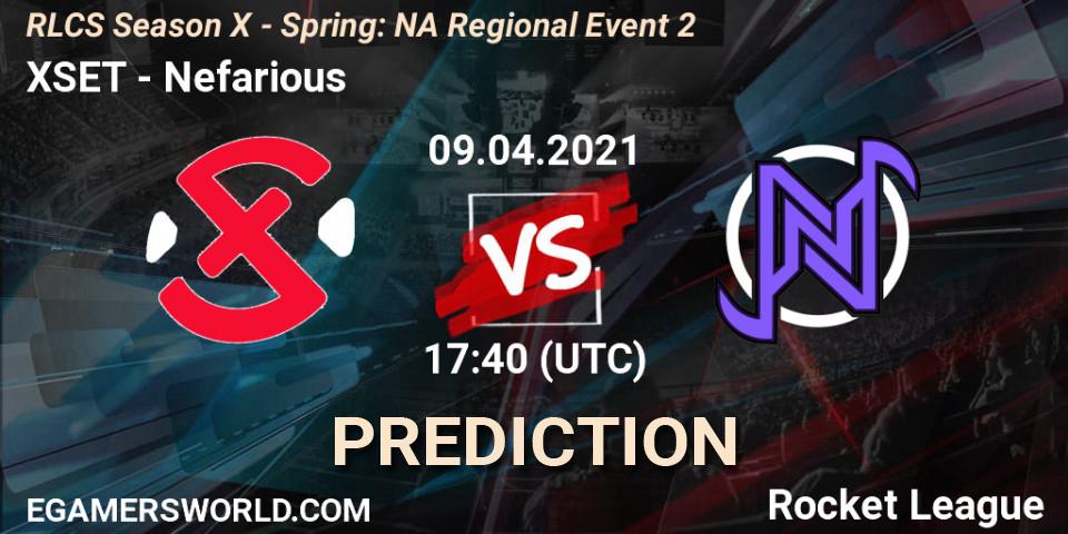 Pronóstico XSET - Nefarious. 09.04.2021 at 17:40, Rocket League, RLCS Season X - Spring: NA Regional Event 2
