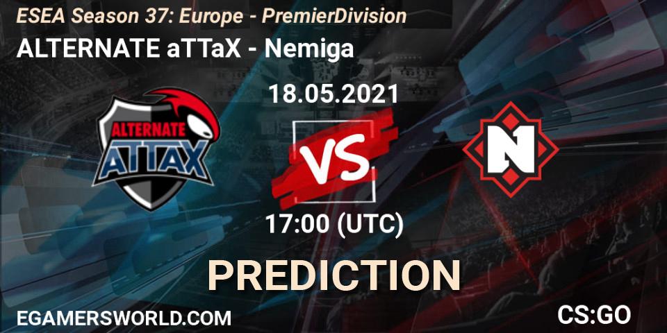 Pronóstico ALTERNATE aTTaX - Nemiga. 27.05.2021 at 17:00, Counter-Strike (CS2), ESEA Season 37: Europe - Premier Division