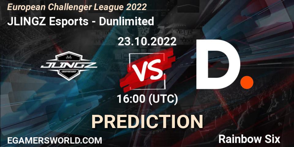 Pronóstico JLINGZ Esports - Dunlimited. 23.10.22, Rainbow Six, European Challenger League 2022