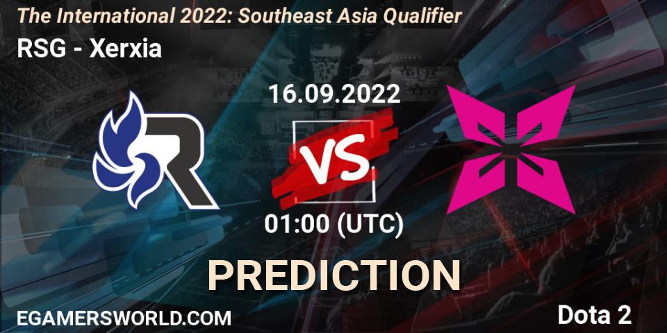 Pronóstico RSG - Xerxia. 16.09.2022 at 01:00, Dota 2, The International 2022: Southeast Asia Qualifier