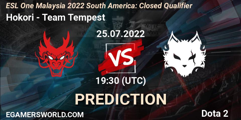 Pronóstico Hokori - Team Tempest. 25.07.2022 at 19:36, Dota 2, ESL One Malaysia 2022 South America: Closed Qualifier