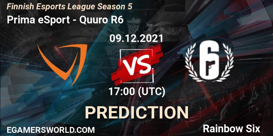 Pronóstico Prima eSport - Quuro R6. 09.12.2021 at 17:00, Rainbow Six, Finnish Esports League Season 5