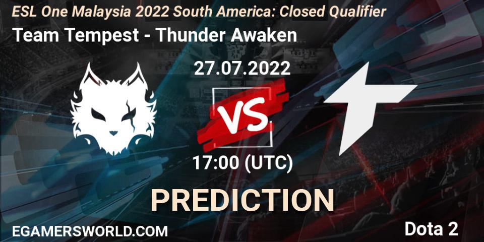 Pronóstico Team Tempest - Thunder Awaken. 27.07.2022 at 17:04, Dota 2, ESL One Malaysia 2022 South America: Closed Qualifier