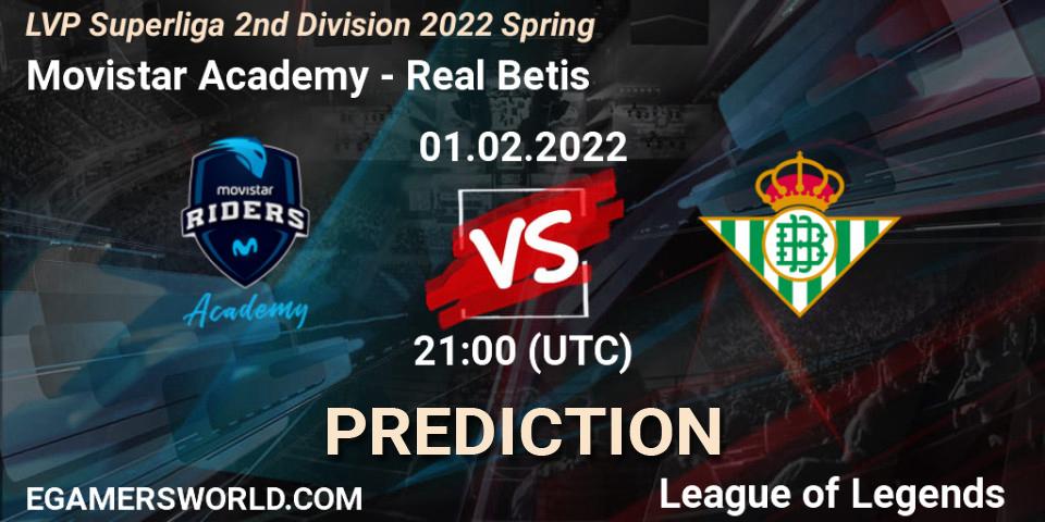 Pronóstico Movistar Academy - Real Betis. 01.02.2022 at 17:00, LoL, LVP Superliga 2nd Division 2022 Spring