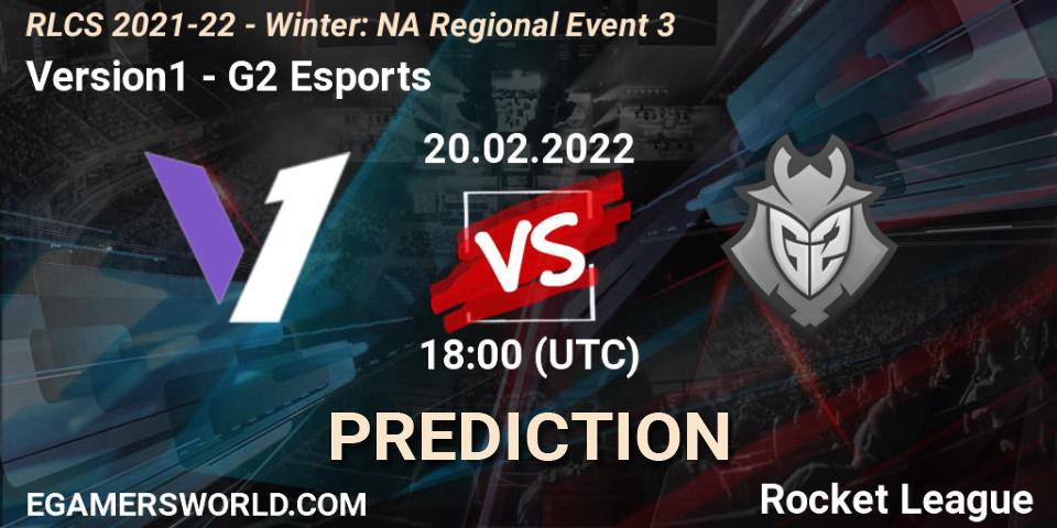 Pronóstico Version1 - G2 Esports. 20.02.2022 at 18:00, Rocket League, RLCS 2021-22 - Winter: NA Regional Event 3