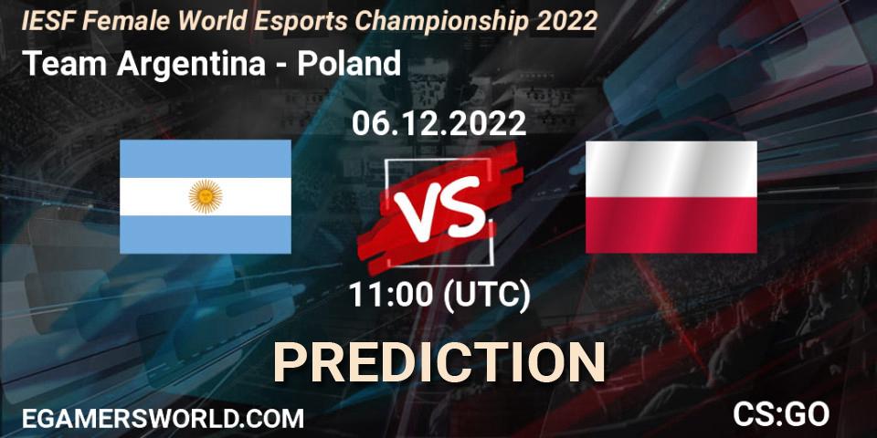 Pronóstico Team Argentina - Poland. 06.12.22, CS2 (CS:GO), IESF Female World Esports Championship 2022