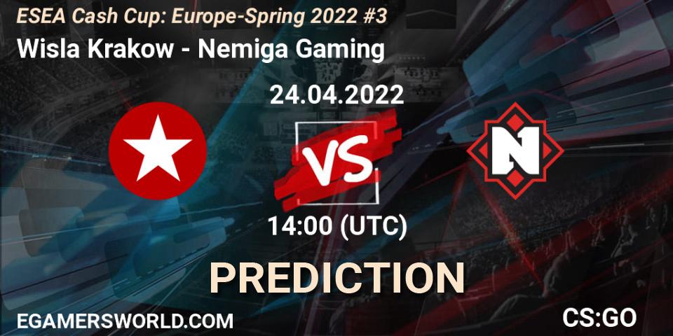 Pronóstico Wisla Krakow - Nemiga Gaming. 24.04.2022 at 14:00, Counter-Strike (CS2), ESEA Cash Cup: Europe - Spring 2022 #3