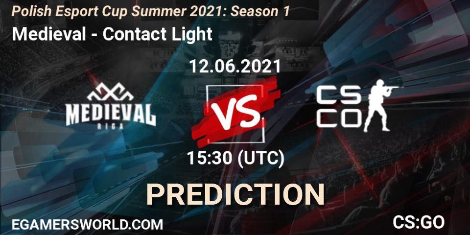 Pronóstico Medieval - Contact Light. 12.06.2021 at 15:30, Counter-Strike (CS2), Polish Esport Cup Summer 2021: Season 1