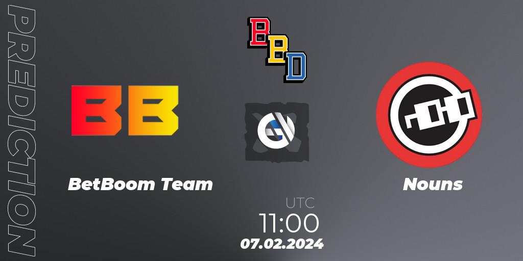 Pronóstico BetBoom Team - Nouns. 07.02.24, Dota 2, BetBoom Dacha Dubai 2024