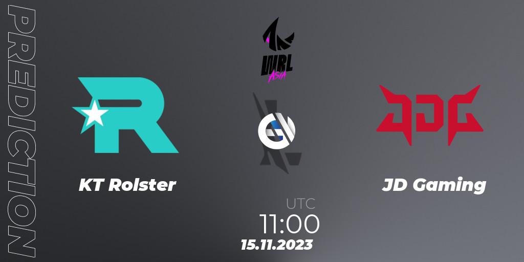 Pronóstico KT Rolster - JD Gaming. 15.11.2023 at 11:00, Wild Rift, WRL Asia 2023 - Season 2 - Regular Season