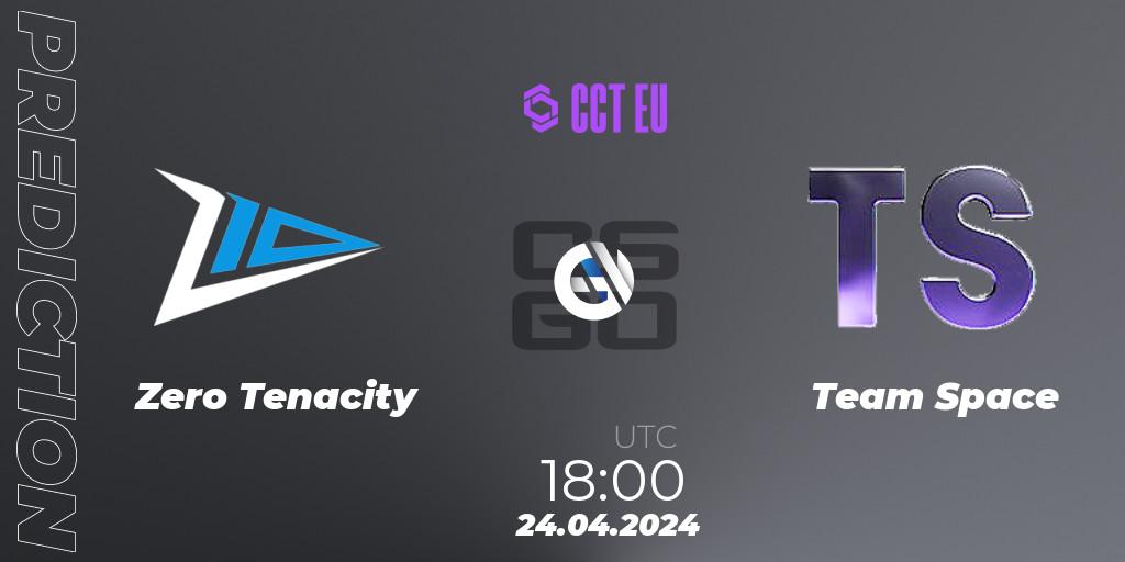 Pronóstico Zero Tenacity - Team Space. 24.04.24, CS2 (CS:GO), CCT Season 2 Europe Series 2 Closed Qualifier