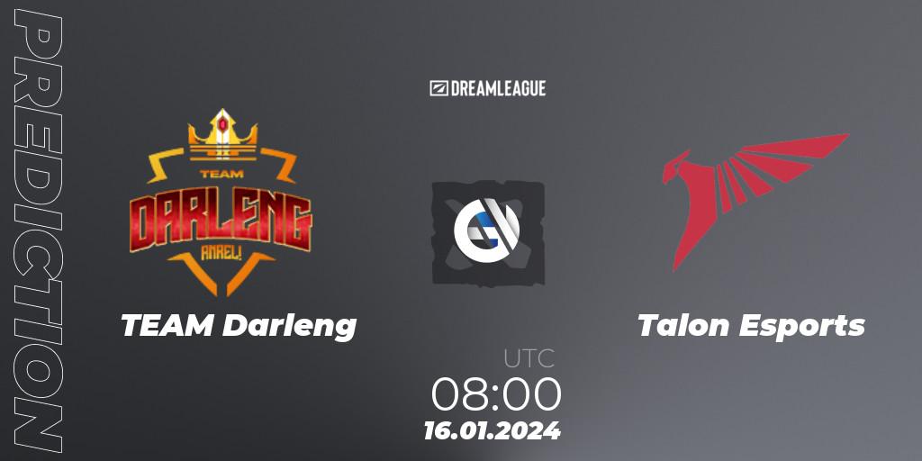 Pronóstico TEAM Darleng - Talon Esports. 16.01.2024 at 08:00, Dota 2, DreamLeague Season 22: Southeast Asia Closed Qualifier