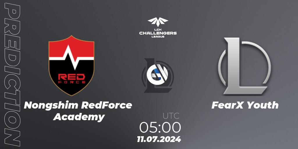Pronóstico Nongshim RedForce Academy - FearX Youth. 11.07.2024 at 05:00, LoL, LCK Challengers League 2024 Summer - Group Stage
