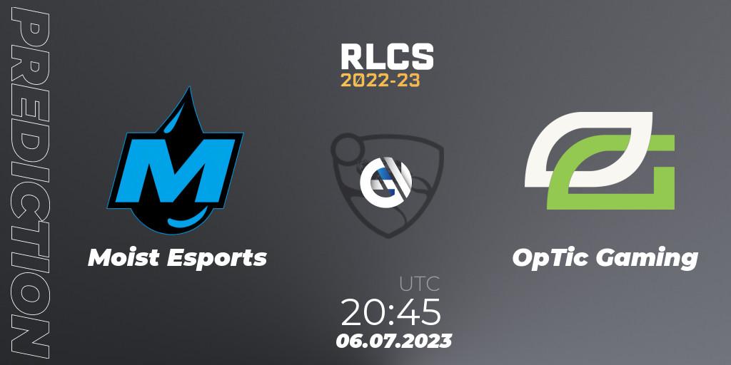 Pronóstico Moist Esports - OpTic Gaming. 06.07.2023 at 20:45, Rocket League, RLCS 2022-23 Spring Major