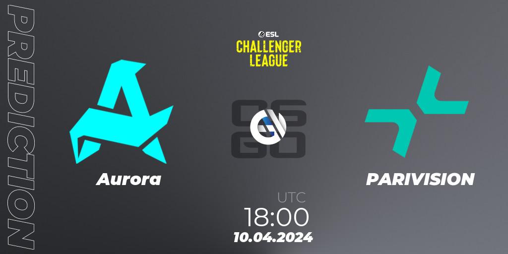 Pronóstico Aurora - PARIVISION. 10.04.24, CS2 (CS:GO), ESL Challenger League Season 47: Europe