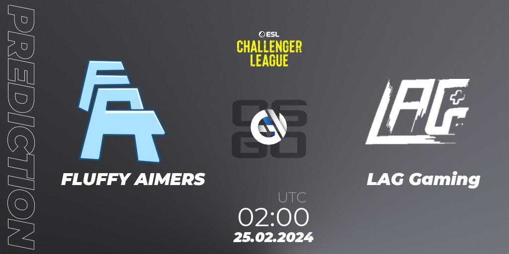 Pronóstico FLUFFY AIMERS - LAG Gaming. 08.03.24, CS2 (CS:GO), ESL Challenger League Season 47: North America