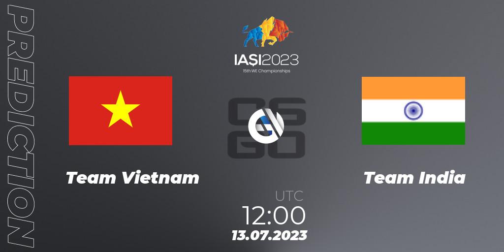 Pronóstico Team Vietnam - Team India. 13.07.2023 at 12:00, Counter-Strike (CS2), IESF Asian Championship 2023