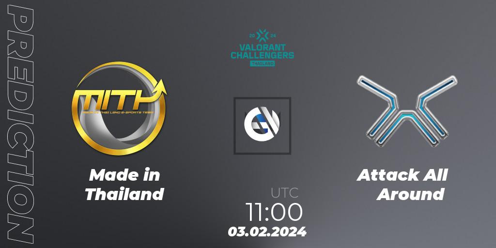 Pronóstico Made in Thailand - Attack All Around. 03.02.24, VALORANT, VALORANT Challengers Thailand 2024: Split 1
