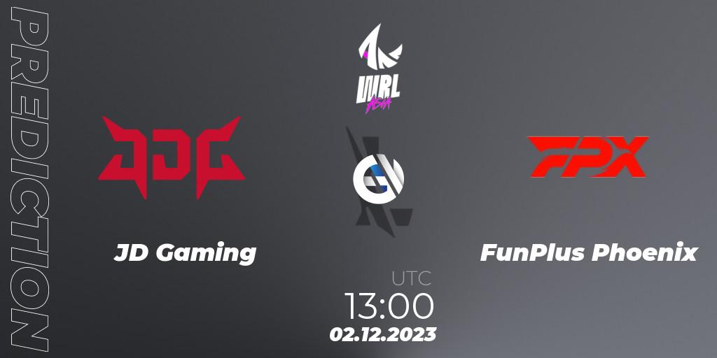 Pronóstico JD Gaming - FunPlus Phoenix. 02.12.2023 at 13:00, Wild Rift, WRL Asia 2023 - Season 2 - Regular Season