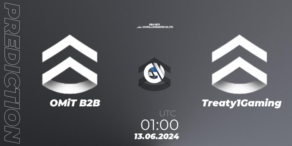 Pronóstico OMiT B2B - Treaty1Gaming. 13.06.2024 at 00:00, Call of Duty, Call of Duty Challengers 2024 - Elite 3: NA