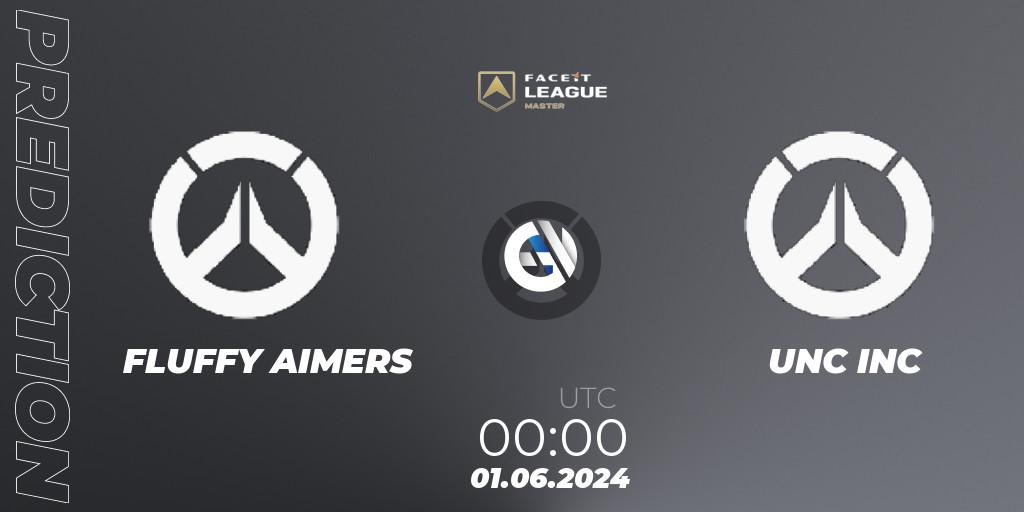 Pronóstico FLUFFY AIMERS - UNC INC. 08.06.2024 at 00:00, Overwatch, FACEIT League Season 1 - NA Master Road to EWC