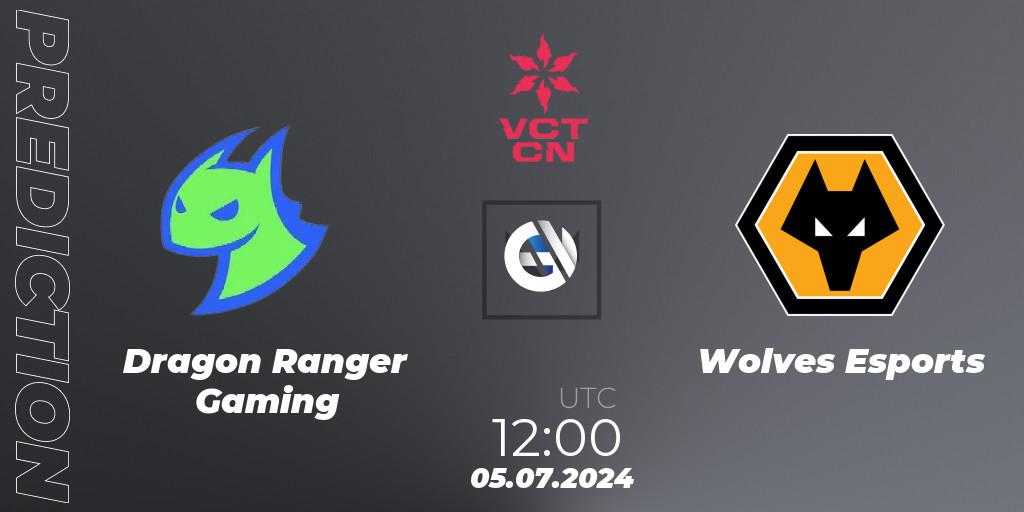 Pronóstico Dragon Ranger Gaming - Wolves Esports. 05.07.2024 at 12:00, VALORANT, VALORANT Champions Tour China 2024: Stage 2 - Group Stage