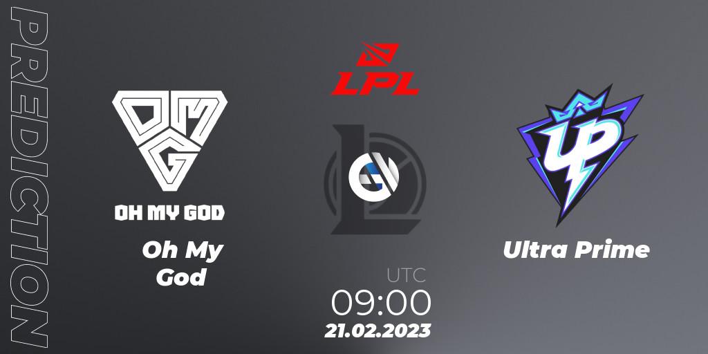 Pronóstico Oh My God - Ultra Prime. 21.02.2023 at 09:00, LoL, LPL Spring 2023 - Group Stage