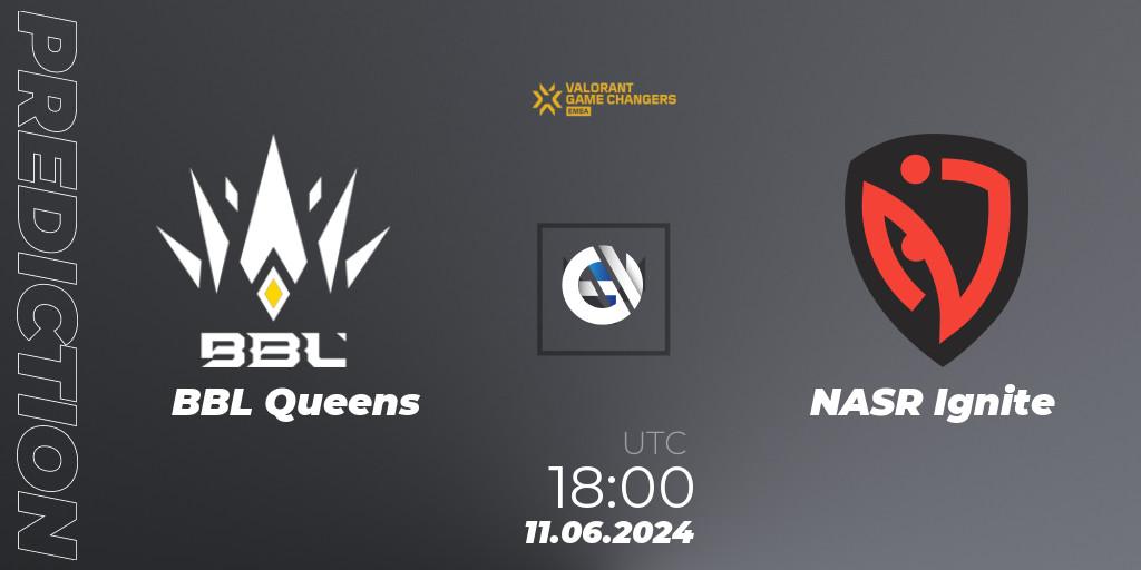Pronóstico BBL Queens - NASR Ignite. 10.06.2024 at 18:00, VALORANT, VCT 2024: Game Changers EMEA Stage 2