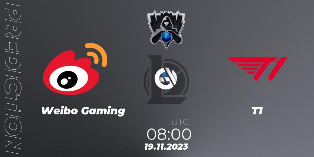 Pronóstico Weibo Gaming - T1. 19.11.23, LoL, Worlds 2023 LoL - Finals