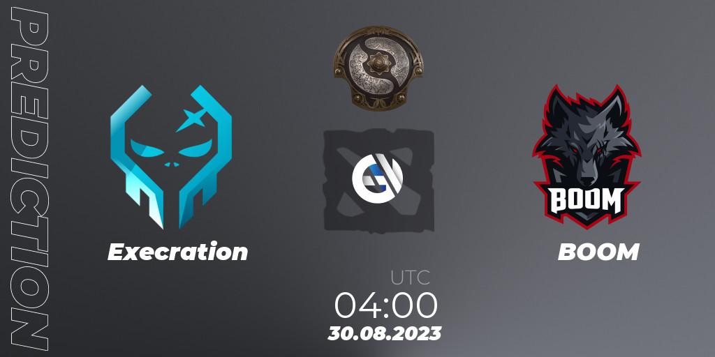 Pronóstico Execration - BOOM. 30.08.2023 at 04:29, Dota 2, The International 2023 - Southeast Asia Qualifier