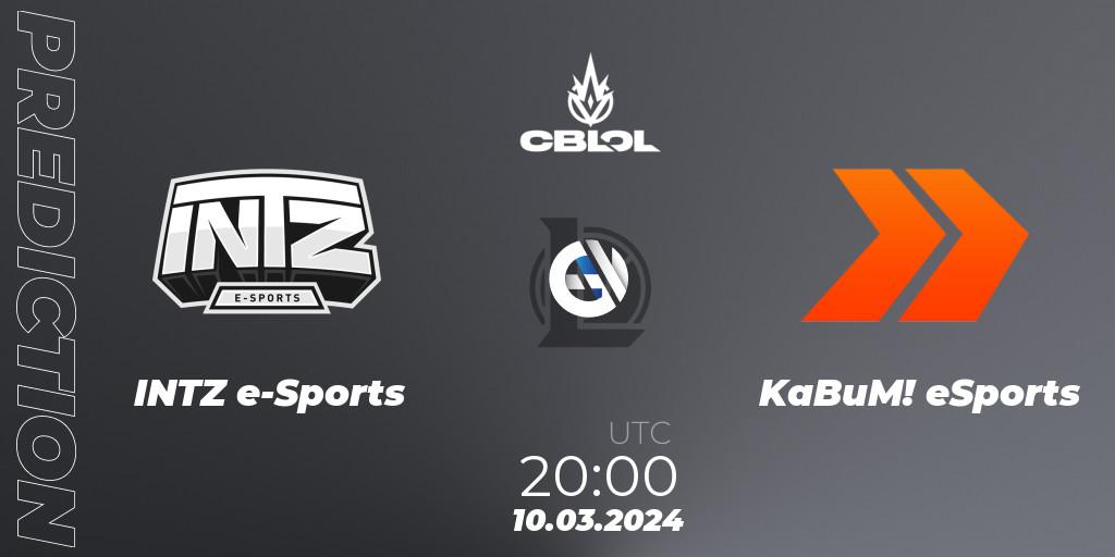 Pronóstico INTZ e-Sports - KaBuM! eSports. 10.03.24, LoL, CBLOL Split 1 2024 - Group Stage