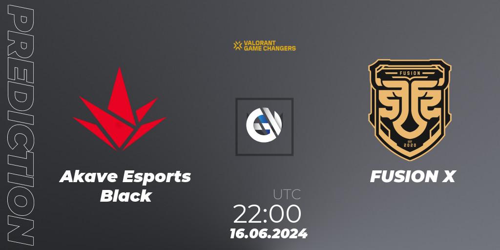 Pronóstico Akave Esports Black - FUSION X. 16.06.2024 at 22:00, VALORANT, VCT 2024: Game Changers LAN - Opening