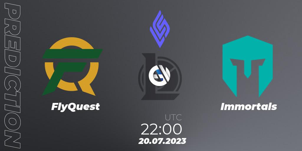 Pronóstico FlyQuest - Immortals. 20.07.2023 at 22:00, LoL, LCS Summer 2023 - Group Stage