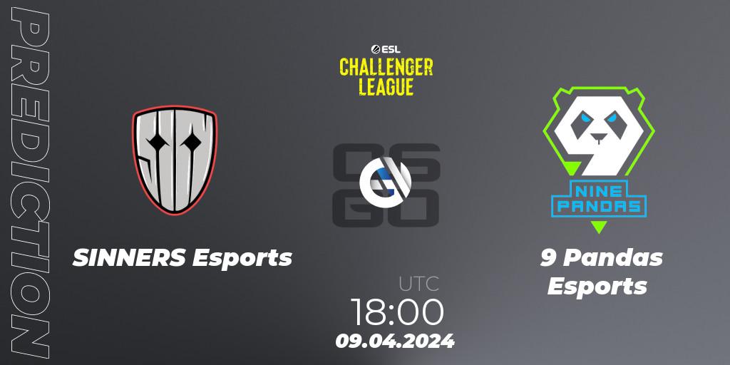 Pronóstico SINNERS Esports - 9 Pandas Esports. 09.04.24, CS2 (CS:GO), ESL Challenger League Season 47: Europe