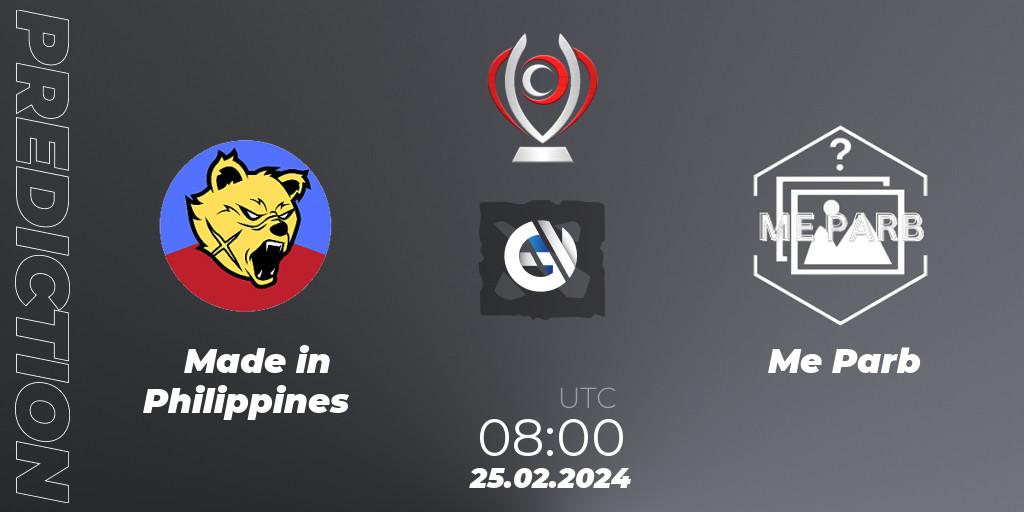 Pronóstico Made in Philippines - Me Parb. 25.02.2024 at 08:51, Dota 2, Opus League