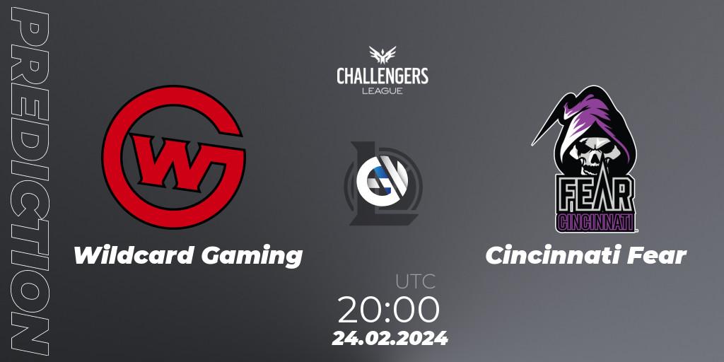 Pronóstico Wildcard Gaming - Cincinnati Fear. 24.02.2024 at 20:00, LoL, NACL 2024 Spring - Group Stage