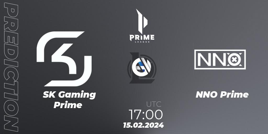 Pronóstico SK Gaming Prime - NNO Prime. 15.02.24, LoL, Prime League Spring 2024 - Group Stage