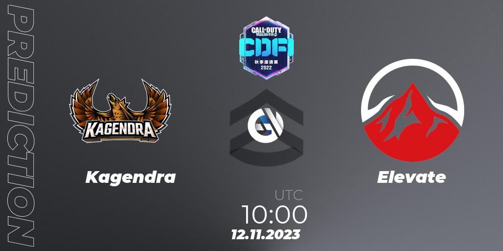 Pronóstico Kagendra - Elevate. 12.11.2023 at 09:00, Call of Duty, CODM Fall Invitational 2023