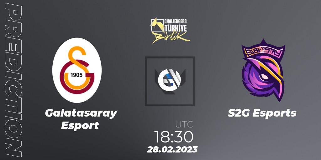 Pronóstico Galatasaray Esport - S2G Esports. 28.02.2023 at 18:30, VALORANT, VALORANT Challengers 2023 Turkey: Birlik Split 1