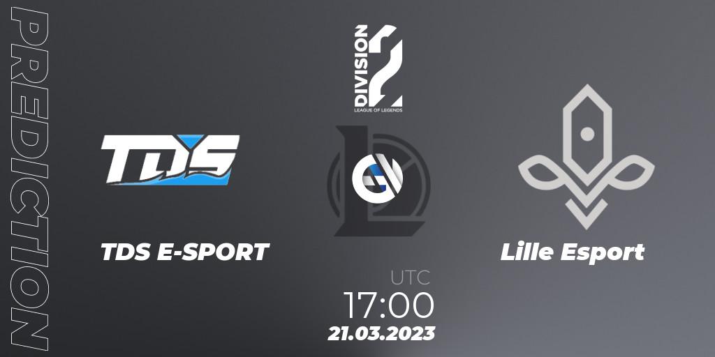 Pronóstico TDS E-SPORT - Lille Esport. 21.03.2023 at 17:00, LoL, LFL Division 2 Spring 2023 - Playoffs