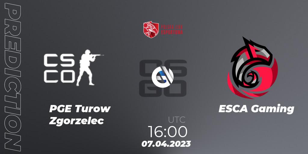 Pronóstico PGE Turow Zgorzelec - ESCA Gaming. 07.04.2023 at 16:00, Counter-Strike (CS2), Polska Liga Esportowa 2023: Split #1