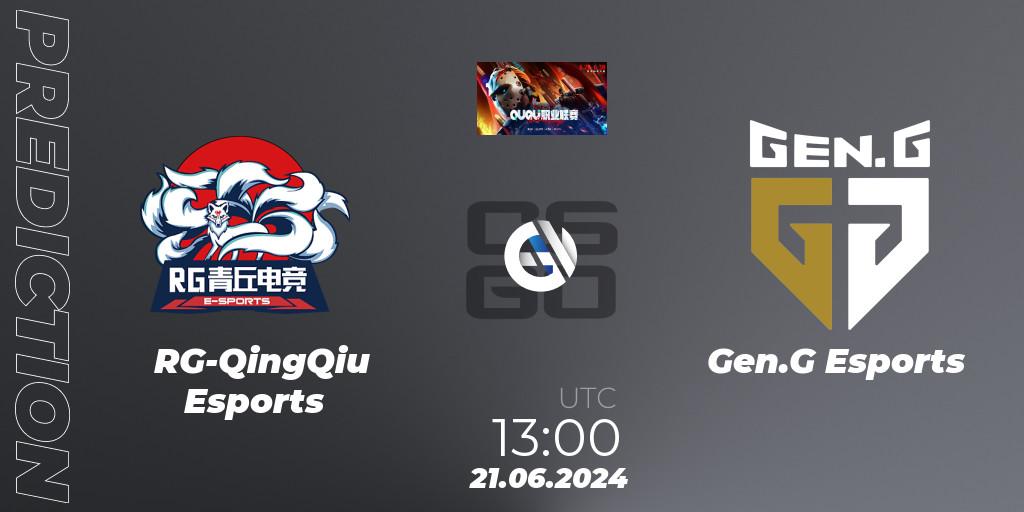 Pronóstico RG-QingQiu Esports - Gen.G Esports. 21.06.2024 at 13:00, Counter-Strike (CS2), QU Pro League