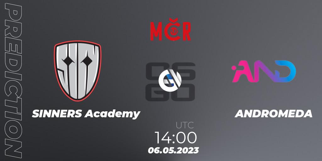 Pronóstico SINNERS Academy - ANDROMEDA. 06.05.2023 at 13:30, Counter-Strike (CS2), Tipsport Cup Bratislava 2023: Closed Qualifier