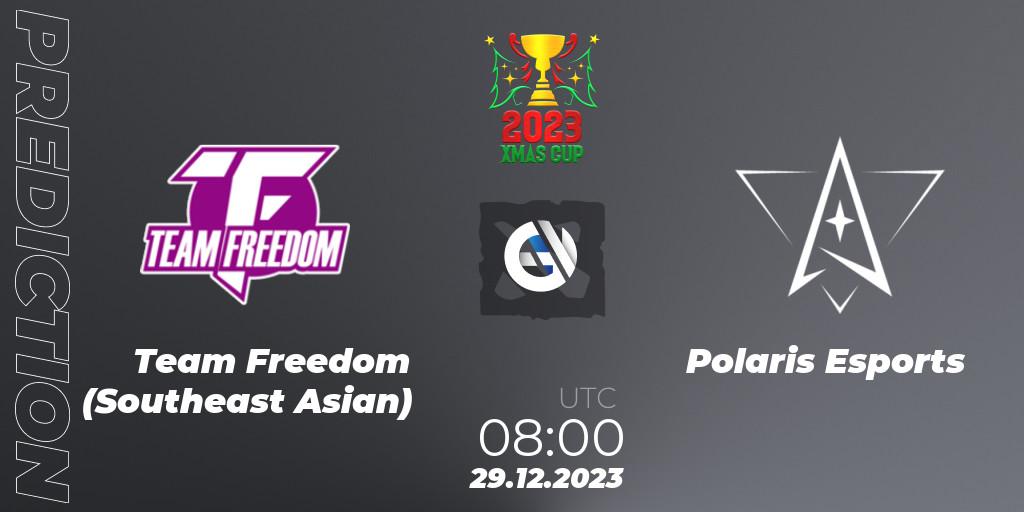 Pronóstico Team Freedom (Southeast Asian) - Polaris Esports. 29.12.2023 at 04:01, Dota 2, Xmas Cup 2023