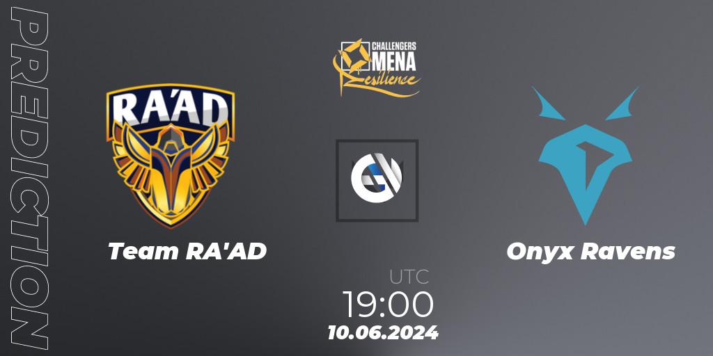 Pronóstico Team RA'AD - Onyx Ravens. 10.06.2024 at 18:00, VALORANT, VALORANT Challengers 2024 MENA: Resilience Split 2 - Levant and North Africa