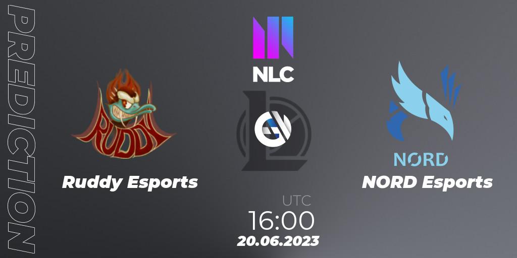 Pronóstico Ruddy Esports - NORD Esports. 20.06.2023 at 16:00, LoL, NLC Summer 2023 - Group Stage